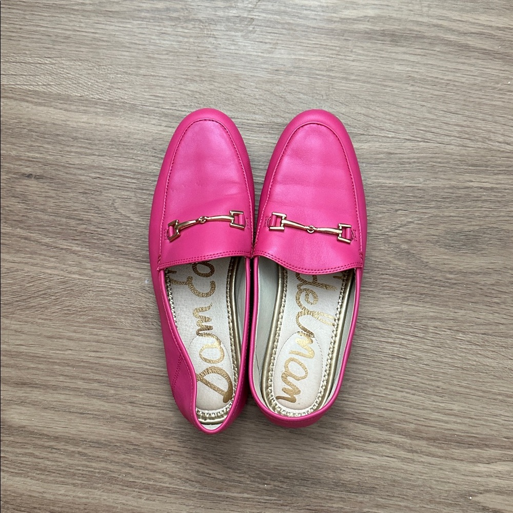 Sam Edelman Loraine Bit Loafers in Pink Leather - Size 6